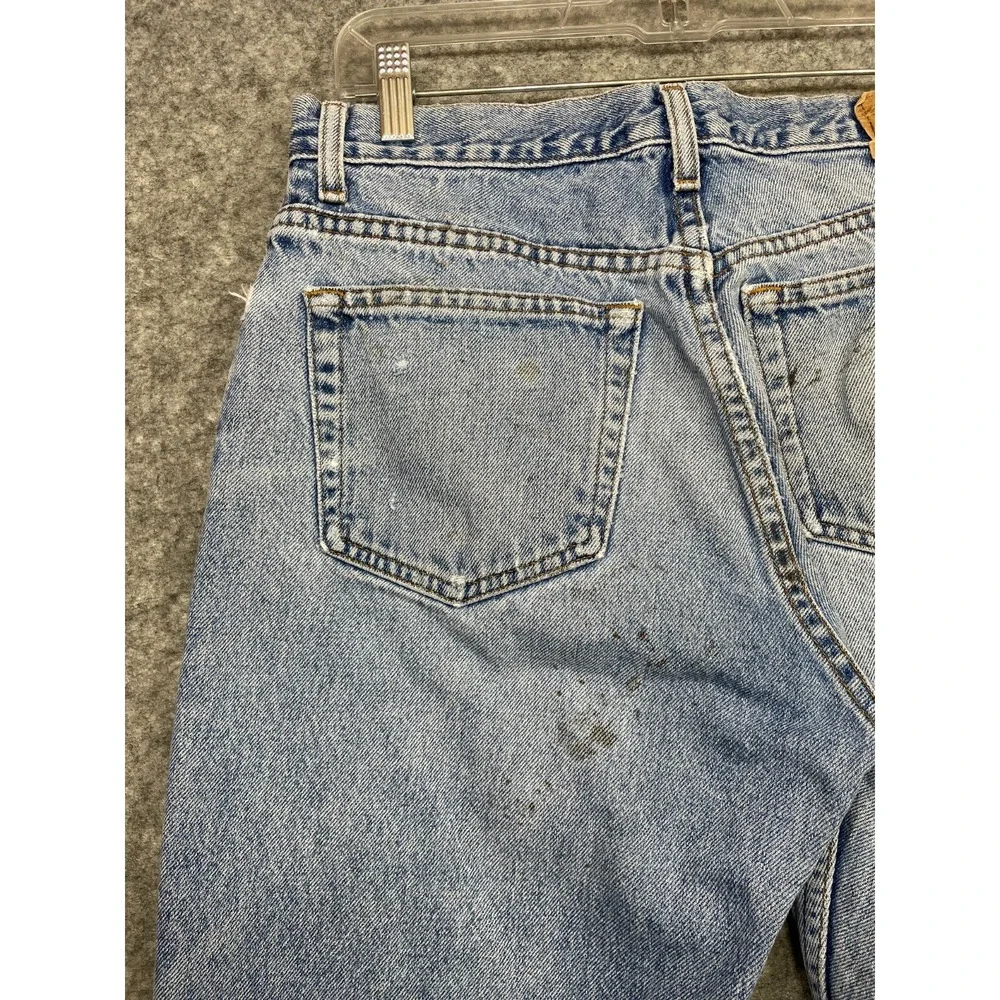 Vintage GAP Jeans Mens 30x29 Blue Loose Y2K Distressed Thrashed Grunge Light